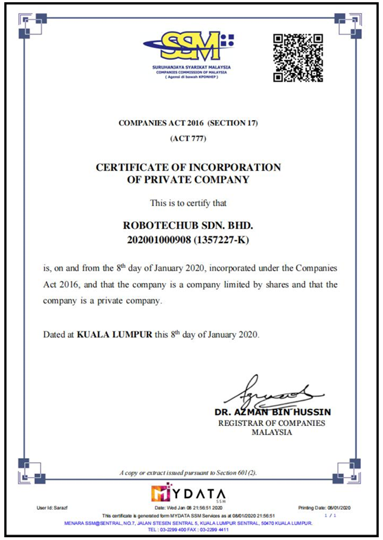 SSM certificate preview